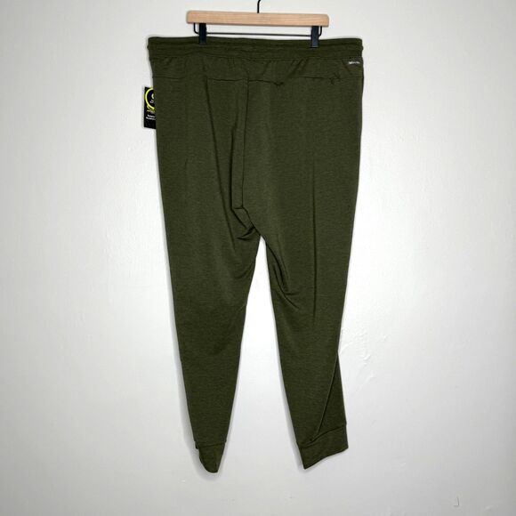 Athletic Works Mens Knit Jogger 2XL Olive Green Heather Soft Training Gym Hiking - Picture 3 of 10